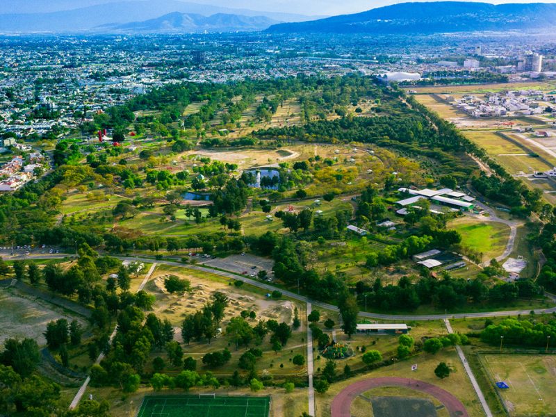 Vista aerea del Parque Metropolitano Guadalajara